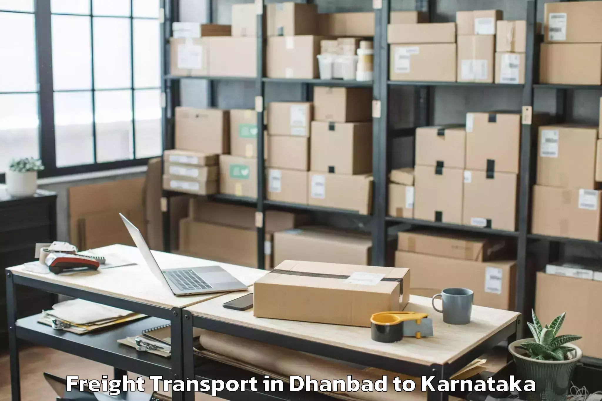 Book Dhanbad to Nyamathi Freight Transport